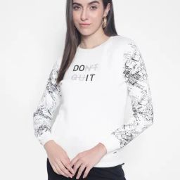 Crimsoune Club White Printed Pullover-image-74