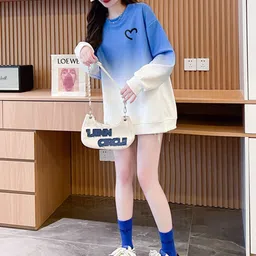 JC Mode Women Cotton Colourblocked Long Sleeves Round Neck Casual Sweatshirt-image-56