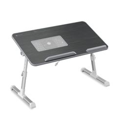 Portronics My Buddy Plus Adjustable Laptop Table with Built-in USB Cooling Fan, Foldable Legs, Adjustable Angle for Home, Office, Working, Gaming & Writing(Black) image 1