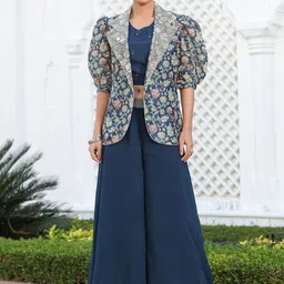 Jaipur Kurti Beads & Stones Top With Palazzos-image-20