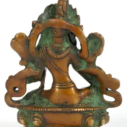 Exotic India Brown & Green The Compassionate Devi Religious Idol Showpiece-image-77