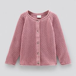 Bonfino Cotton Knit Full Sleeves Lightweight Sweater With Structured Knit Design - Dusky Pink-image-66