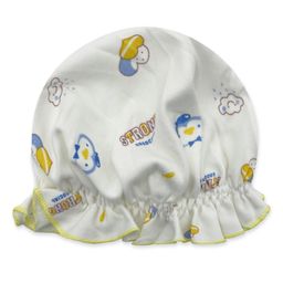 SYGA Newborn Adjustable Cotton Layer Hats Soft Baby Toddler Print Infant Hat Double Layer Pale Yellow- Diameter 15 cm-1