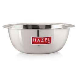 HAZEL Stainless Steel Mixing Bowl for Cake Batter Kitchen & Baking Accessories Silver - 4100 ml-12