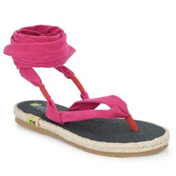 Fresh1947Feet Satin Side Braided Solid  Flat Sandal - Pink-image-78