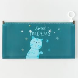 fab n funky Kitty Printed A6 Size Zipper Folder Pack of 2 - Green image 2