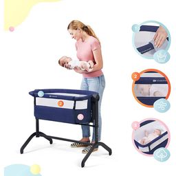 StarAndDaisy Aluminum 3 In 1 Baby Crib Cradle For Baby Infants With Height Adjustments Breathable Net Detachable Mosquito Net With Adjustable Portable Crib For Infant Baby With - Grey image 2