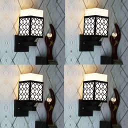 Gojeeva Black Wood Square Shaped Wall Lamp-picture-35