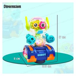 FunBlast Transparent Gear Robot Toy with Flashing Lights & Sound (Multicolor) image 3