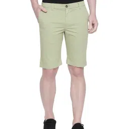 Basics Olive Comfort Fit Bermuda Shorts-image-67