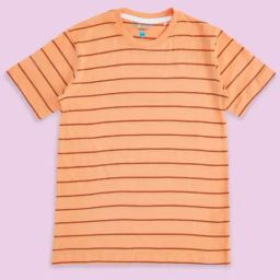 Pantaloons Junior Orange Cotton Striped T-Shirt-picture-29