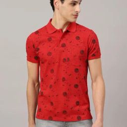 Free Authority Red Regular Fit Star Wars Printed Polo T-Shirt-image-35