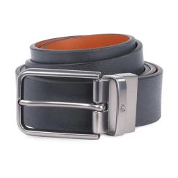 United Colors of Benetton Haarlem Grey & Tan Leather Formal Reversible Belt-image-100