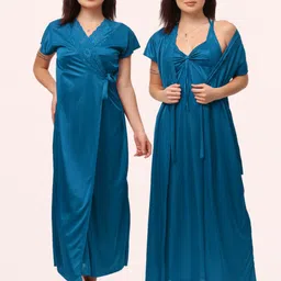 NIGHT KEYS V-Neck Maxi Nightdress-picture-18