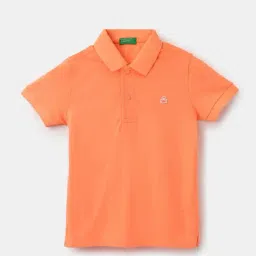 United Colors of Benetton Kids Orange Regular Fit Polo T-Shirt-picture-38