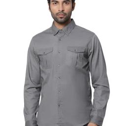 Royal Enfield Grey Regular Fit Shirt-image-4