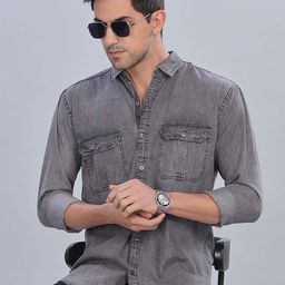 7TH LEGION Men Smart Fit Solid Spread Collar Casual Shirt-image-99