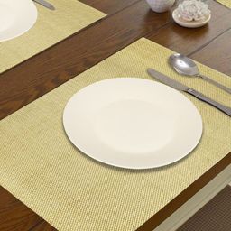 HOKIPO Set Of 4 Gold-Coloured Solid Reversible Table Placemats image 5