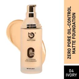 Matt Look Zero Pore Oil-Control Full Coverage Matte Foundation 04 Ivory - 45 ml-8