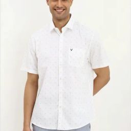 Allen Solly White Cotton Slim Fit Printed Shirt-image-111