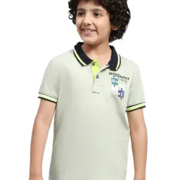 Monte Carlo Kids Printed Grey Polo Neck Half Sleeve Regular Fit T-Shirt-picture-16