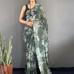 LeeliPeeri Designer Tie and Dye Ready to Wear Saree-image-81