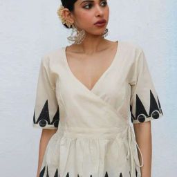 Chidiyaa Nomad Ariel Blockprinted Cotton Top-image-18