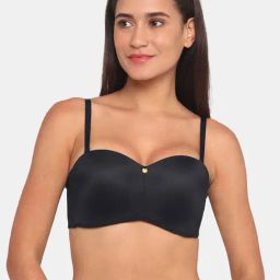 Zivame Black Non-wired Padded Balconette Bra-image-18