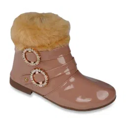 Tiny Bugs Kids Peach Casual Boots-image-20