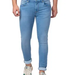Spykar Sky Blue Super Slim Fit Jeans-picture-36