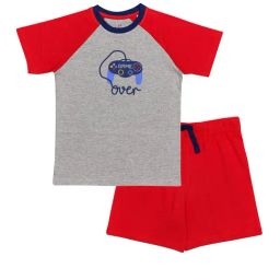 H by Hamleys Boys Grey & Red Printed T-Shirt With Shorts-image-43