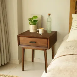 Ellementry Old World Dark Brown Mango Wood Bedside Table-image-55