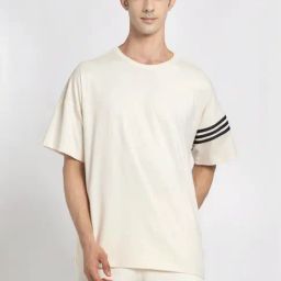 Adidas Originals White Oversized Printed Sports T-Shirt-image-96