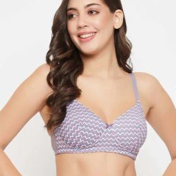 Clovia Grey Regular Fit Printed Bra-image-20