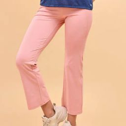 Enamor Pink Mid Rise Sports Track Pants-picture-12