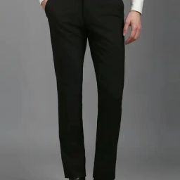Louis Philippe Black Slim Fit Trousers-picture-28