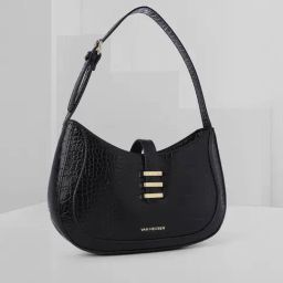 Van Heusen Black Animal Effect Shoulder Handbag-43