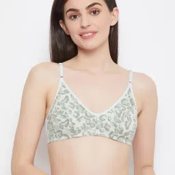 Clovia Sage Green Non Wired Non Padded Full Coverage Bra image 1