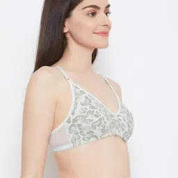 Clovia Sage Green Non Wired Non Padded Full Coverage Bra image 3