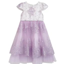 Blue Giraffe Kids Lilac EmbroideryDress-image-72