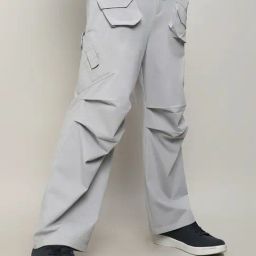 Campus Sutra Grey Regular Fit Cargos-image-35