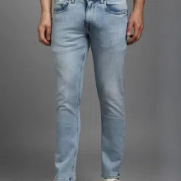 Louis Philippe Blue Cotton Regular Fit Jeans-picture-49