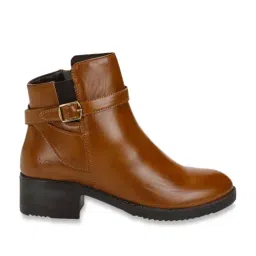 Yoho Women's Extra Coushioned Camel Brown Booties image 2