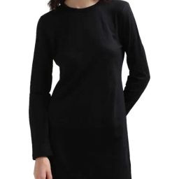 CALVIN KLEIN Monogram Burnout Aop Black Shift Dress-picture-17