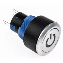 RS PRO Illuminated Push Button Switch Panel Mount 22.2 mm SPDT White LED 250 V AC, 1758251-23