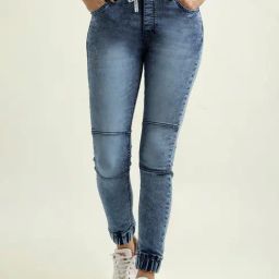 Miss Chase Blue Relaxed Fit Joggers-image-20