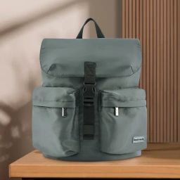 Fastrack Grey Nylon Medium Laptop Backpack-12