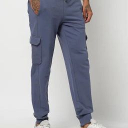 GAP Blue Regular Fit Solid Joggers-image-55