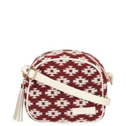 KLEIO Maroon Textured Small Sling Handbag-75