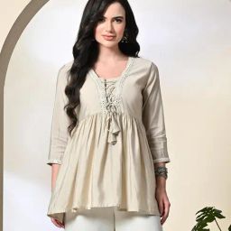 DECKEDUP Cream Embroidered Tunic-image-45